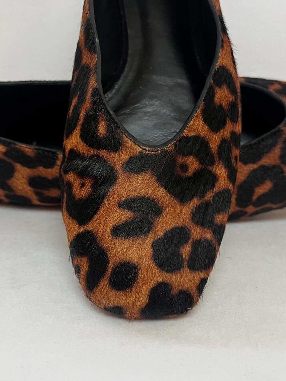 Reformation Women's Prudence Leopard Print Calf Hair Ballet Flats